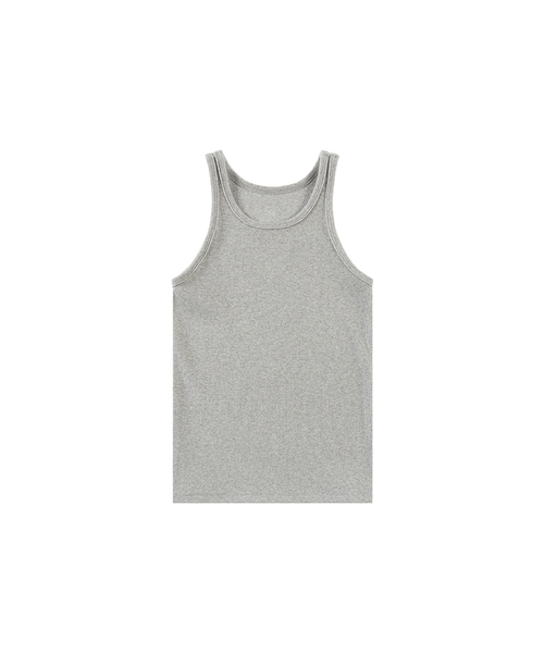 SIYAZU(シヤジュ)の「SITP5271 ベーシックラウンドネッククロップノースリーブトップ_Melange gray(Tシャツ/カットソー・レディース・ミックスグレー・ONE)」の1枚目の写真