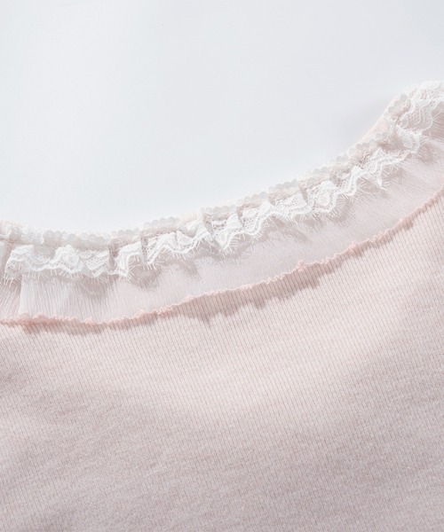 HOOK(フック)の「HOOK for girls レースハートプリントリボン付きペプラムニットプルオーバー(ニット/セーター・レディース・ピンク・FREE)」の18枚目の写真