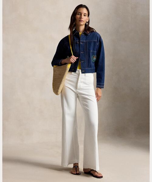 POLO RALPH LAUREN（ポロ ラルフ ローレン）の「ビーデッド デニム トラッカー ジャケット（デニムジャケット・レディース・ネイビー系1・S/M/XS）」の7枚目の写真