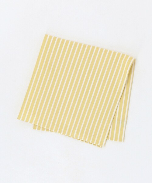 UNITED ARROWS（ユナイテッドアローズ）の「SIDOGRAS ストライプ ハンカチ（バンダナ/スカーフ・メンズ・ライトブルー/ケリーグリーン/イエロー/ベージュ・FREE）」の4枚目の写真