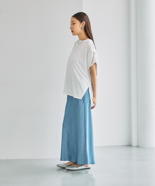 LEPSIM(レプシィム)の「《スグッカワ》袖タックT 639431(Tシャツ/カットソー・レディース・オフホワイト/キャメル/ブラック・FREE)」の17枚目の写真