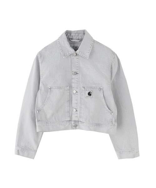 Carhartt WIP(カーハートダブリューアイピー)の「CARHARTT WIP / カーハート ダブリューアイピー W' ARCA JACKET(デニムジャケット・レディース・パープル/ホワイト・SMALL)」の1枚目の写真