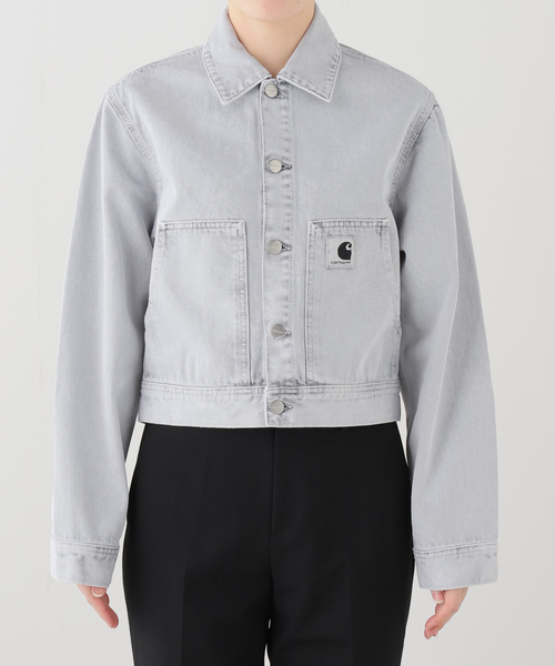 Carhartt WIP(カーハートダブリューアイピー)の「CARHARTT WIP / カーハート ダブリューアイピー W' ARCA JACKET(デニムジャケット・レディース・パープル/ホワイト・SMALL)」の12枚目の写真