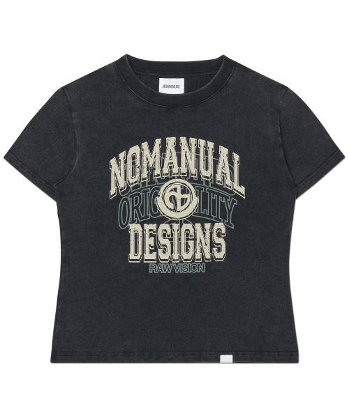 NOMANUAL(NOMANUAL)の「LAYERED ARCH GRAPHIC T-SHIRT (WOMAN) - WASHED BLACK(Tシャツ/カットソー・レディース・その他・MEDIUM/LARGE/SMALL)」の2枚目の写真