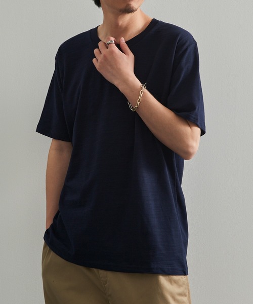 LIFEMAX(ライフマックス)の「【LIFEMAX】6.8oz スラブTシャツ 半袖 無地 凹凸生地 ナチュラル 風合い カジュアル シンプル インナー MS1168(Tシャツ/カットソー・メンズ・オフホワイト/ブラック/ネイビー・M/XL/L)」の6枚目の写真