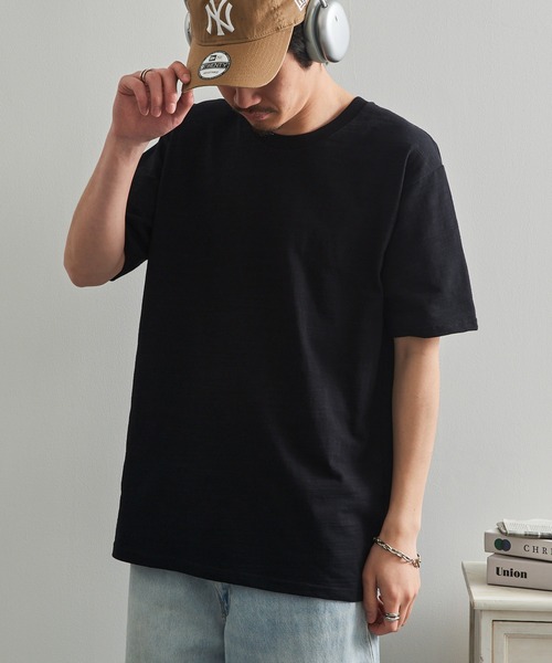 LIFEMAX(ライフマックス)の「【LIFEMAX】6.8oz スラブTシャツ 半袖 無地 凹凸生地 ナチュラル 風合い カジュアル シンプル インナー MS1168(Tシャツ/カットソー・メンズ・オフホワイト/ブラック/ネイビー・M/XL/L)」の19枚目の写真