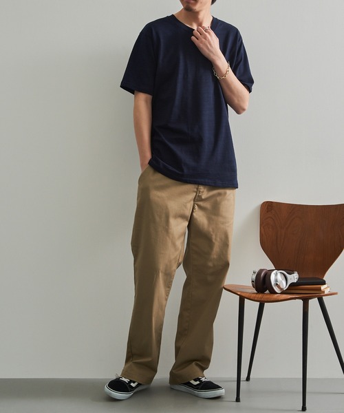LIFEMAX(ライフマックス)の「【LIFEMAX】6.8oz スラブTシャツ 半袖 無地 凹凸生地 ナチュラル 風合い カジュアル シンプル インナー MS1168(Tシャツ/カットソー・メンズ・オフホワイト/ブラック/ネイビー・M/XL/L)」の8枚目の写真