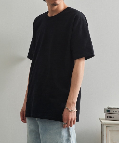 LIFEMAX(ライフマックス)の「【LIFEMAX】6.8oz スラブTシャツ 半袖 無地 凹凸生地 ナチュラル 風合い カジュアル シンプル インナー MS1168(Tシャツ/カットソー・メンズ・オフホワイト/ブラック/ネイビー・M/XL/L)」の20枚目の写真