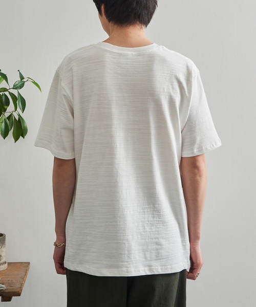 LIFEMAX(ライフマックス)の「【LIFEMAX】6.8oz スラブTシャツ 半袖 無地 凹凸生地 ナチュラル 風合い カジュアル シンプル インナー MS1168(Tシャツ/カットソー・メンズ・オフホワイト/ブラック/ネイビー・M/XL/L)」の15枚目の写真