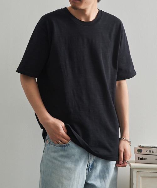 LIFEMAX(ライフマックス)の「【LIFEMAX】6.8oz スラブTシャツ 半袖 無地 凹凸生地 ナチュラル 風合い カジュアル シンプル インナー MS1168(Tシャツ/カットソー・メンズ・オフホワイト/ブラック/ネイビー・M/XL/L)」の18枚目の写真