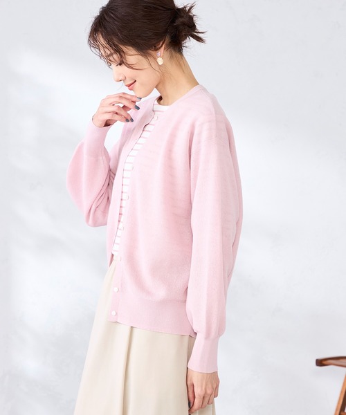 GALLORIA（ギャローリア）の「クルーカーディガン（カーディガン/ボレロ・レディース・ライトグレー/ネイビー/ライトピンク・LL/L/S/M）」の14枚目の写真