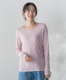 シアーフライス×チュールレイヤードプルオーバー