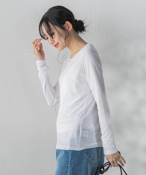 Droite lautreamont(ドロワットロートレアモン)の「シアーフライス×チュールレイヤードプルオーバー(Tシャツ/カットソー・レディース・ブラック/オフホワイト/ピンク・M)」の13枚目の写真