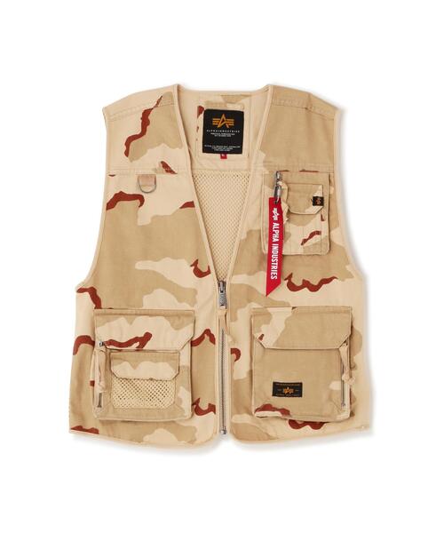 Alpha Industries(アルファインダストリーズ)の「Alpha Industries/アルファインダストリーズ/Mesh Utility Vest Camo/メッシュ ユーティリティー ベスト カモ(その他アウター・メンズ・その他2・L)」の1枚目の写真