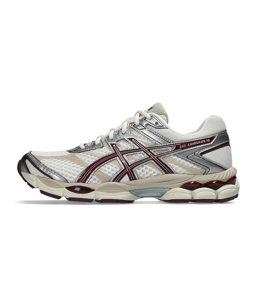 ASICS(アシックス)の「GEL-CUMULUS 16 / ゲルキュムラス 16(スニーカー・レディース・ホワイト×シルバー・26.5/26/25.5/27/27.5/23.5/24/29/28.5/23/29.5/25/24.5/28)」の2枚目の写真