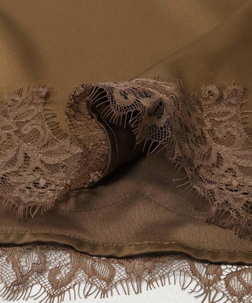 SENSE OF PLACE by URBAN RESEARCH(センスオブプレイスバイアーバンリサーチ)の「サテンレースアシメキャミソール(キャミソール・レディース・アイボリー/ブラック/ブラウン・ONE)」の16枚目の写真