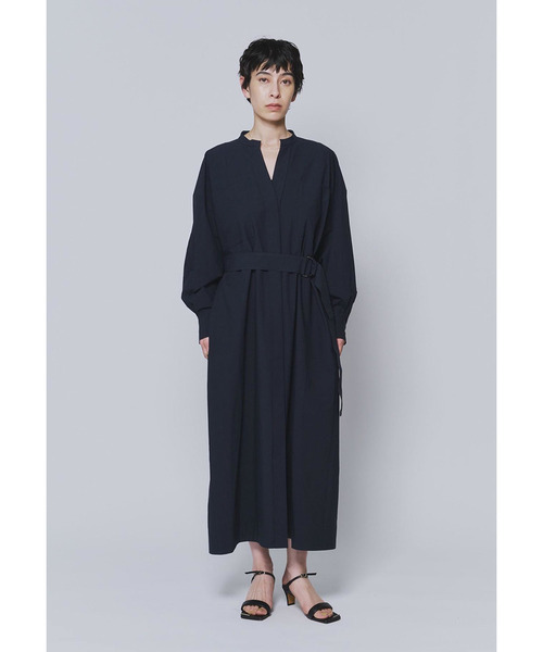 1er Arrondissement(プルミエアロンディスモン)の「タイプライターバンドカラースキッパーワンピース(ドレス・レディース・ブルー系その他3/モカ・36/38)」の4枚目の写真