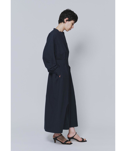 1er Arrondissement(プルミエアロンディスモン)の「タイプライターバンドカラースキッパーワンピース(ドレス・レディース・ブルー系その他3/モカ・36/38)」の5枚目の写真