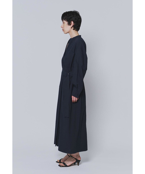 1er Arrondissement(プルミエアロンディスモン)の「タイプライターバンドカラースキッパーワンピース(ドレス・レディース・ブルー系その他3/モカ・36/38)」の6枚目の写真