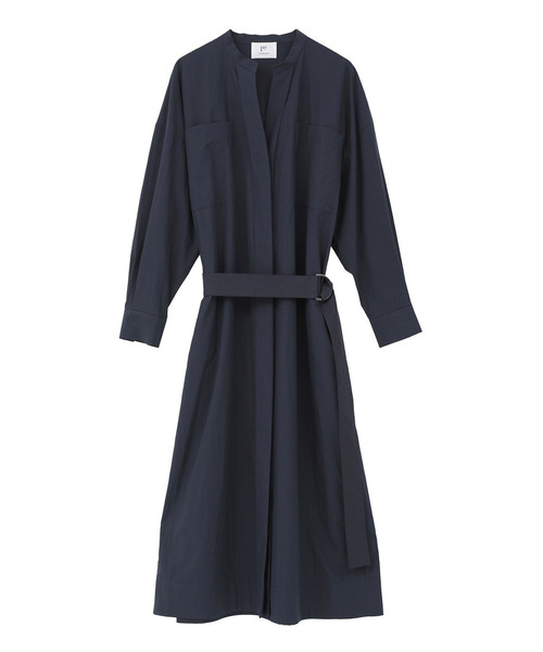 1er Arrondissement(プルミエアロンディスモン)の「タイプライターバンドカラースキッパーワンピース(ドレス・レディース・ブルー系その他3/モカ・36/38)」の10枚目の写真