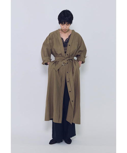 1er Arrondissement(プルミエアロンディスモン)の「タイプライターバンドカラースキッパーワンピース(ドレス・レディース・ブルー系その他3/モカ・36/38)」の16枚目の写真