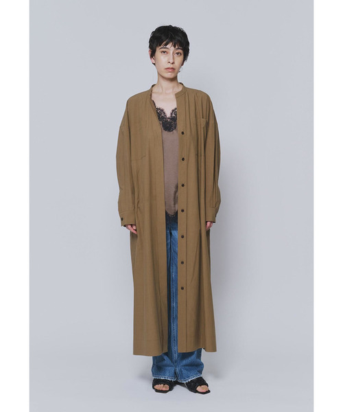 1er Arrondissement(プルミエアロンディスモン)の「タイプライターバンドカラースキッパーワンピース(ドレス・レディース・ブルー系その他3/モカ・36/38)」の19枚目の写真