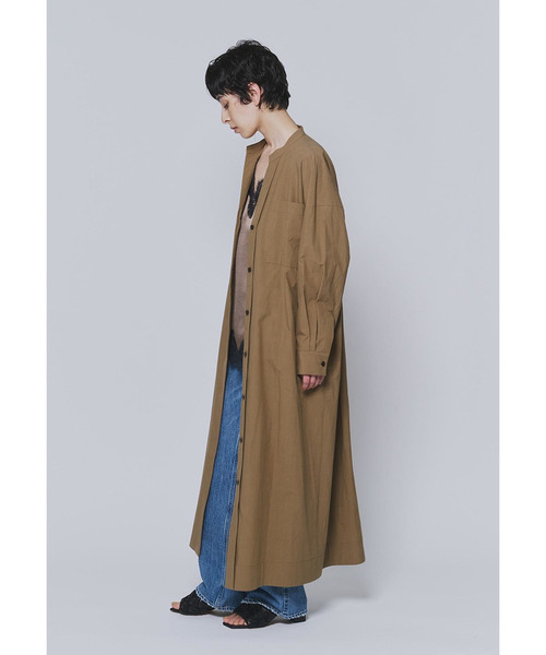 1er Arrondissement(プルミエアロンディスモン)の「タイプライターバンドカラースキッパーワンピース(ドレス・レディース・ブルー系その他3/モカ・36/38)」の21枚目の写真
