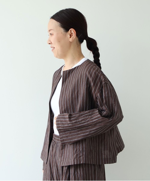 yuni(ユニ )の「△L/C/Pe washer haori blouse(シャツ/ブラウス・レディース・ブラック/ブラック系その他/ブラウン・FREE)」の19枚目の写真