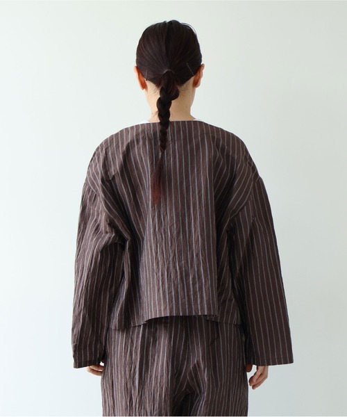 yuni(ユニ )の「△L/C/Pe washer haori blouse(シャツ/ブラウス・レディース・ブラック/ブラック系その他/ブラウン・FREE)」の20枚目の写真