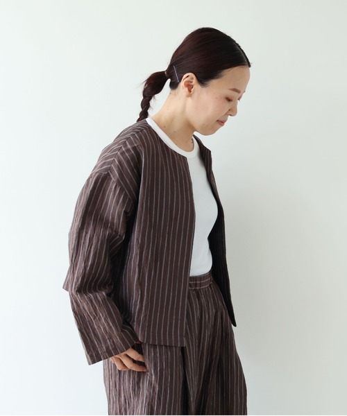 yuni(ユニ )の「△L/C/Pe washer haori blouse(シャツ/ブラウス・レディース・ブラック/ブラック系その他/ブラウン・FREE)」の21枚目の写真