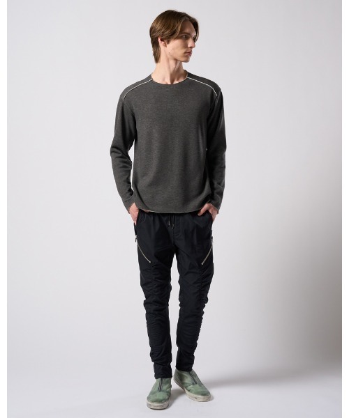 wjk(ダヴルジェイケイ)の「back boa cut-off crew(Tシャツ/カットソー・メンズ・ブラック/チャコールグレー/ホワイト・X-LARGE/LARGE/MEDIUM/SMALL)」の22枚目の写真