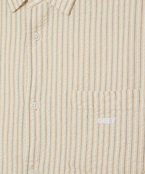 OBEY(オベイ)の「OBEY ALAN SS SHIRT(オベイ アラン ショートスリーブ シャツ)(シャツ/ブラウス・メンズ・ベージュ系/ブルー系・X-LARGE/LARGE/MEDIUM)」の4枚目の写真