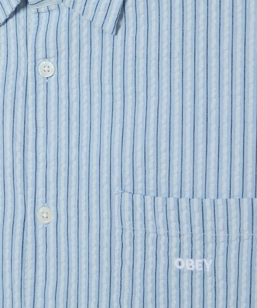 OBEY(オベイ)の「OBEY ALAN SS SHIRT(オベイ アラン ショートスリーブ シャツ)(シャツ/ブラウス・メンズ・ベージュ系/ブルー系・X-LARGE/LARGE/MEDIUM)」の6枚目の写真