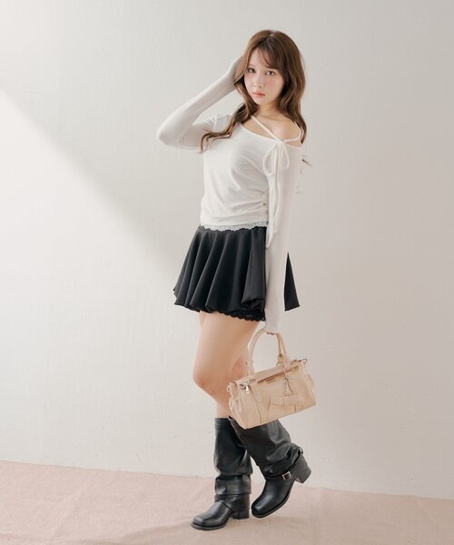 Chico（チコ）の「リボンチャームボストンバッグ（ボストンバッグ・レディース・ピンク/アイボリー/ブラック/ブルー・FREE）」の8枚目の写真