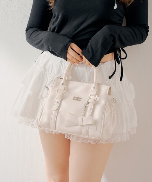 Chico（チコ）の「リボンチャームボストンバッグ（ボストンバッグ・レディース・ピンク/アイボリー/ブラック/ブルー・FREE）」の10枚目の写真