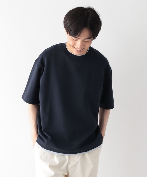 GLOBAL WORK(グローバルワーク)の「ライトクッションCOOLレイヤー/664274(Tシャツ/カットソー・メンズ・チャコールグレー/グレー/ライトベージュ/ネイビー/ブラック/カーキ・X-LARGE/MEDIUM/LARGE/SMALL)」の6枚目の写真