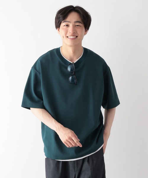 GLOBAL WORK(グローバルワーク)の「ライトクッションCOOLレイヤー/664274(Tシャツ/カットソー・メンズ・チャコールグレー/グレー/ライトベージュ/ネイビー/ブラック/カーキ・X-LARGE/MEDIUM/LARGE/SMALL)」の5枚目の写真