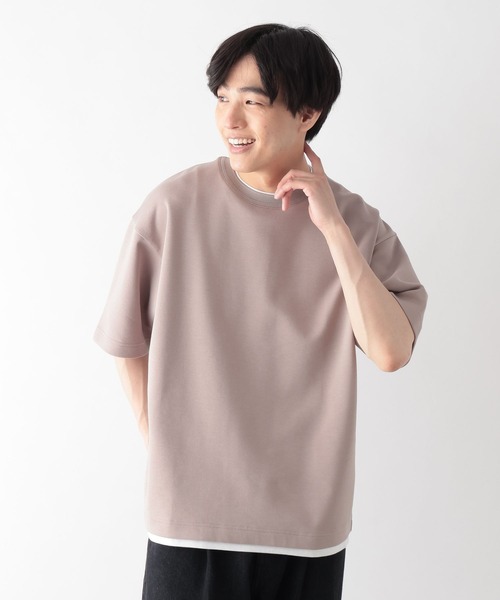 GLOBAL WORK(グローバルワーク)の「ライトクッションCOOLレイヤー/664274(Tシャツ/カットソー・メンズ・チャコールグレー/グレー/ライトベージュ/ネイビー/ブラック/カーキ・X-LARGE/MEDIUM/LARGE/SMALL)」の4枚目の写真