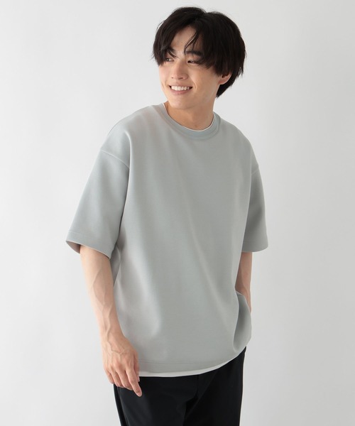 GLOBAL WORK(グローバルワーク)の「ライトクッションCOOLレイヤー/664274(Tシャツ/カットソー・メンズ・チャコールグレー/グレー/ライトベージュ/ネイビー/ブラック/カーキ・X-LARGE/MEDIUM/LARGE/SMALL)」の17枚目の写真