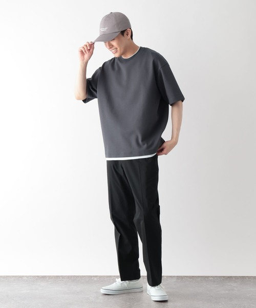 GLOBAL WORK(グローバルワーク)の「ライトクッションCOOLレイヤー/664274(Tシャツ/カットソー・メンズ・チャコールグレー/グレー/ライトベージュ/ネイビー/ブラック/カーキ・X-LARGE/MEDIUM/LARGE/SMALL)」の10枚目の写真