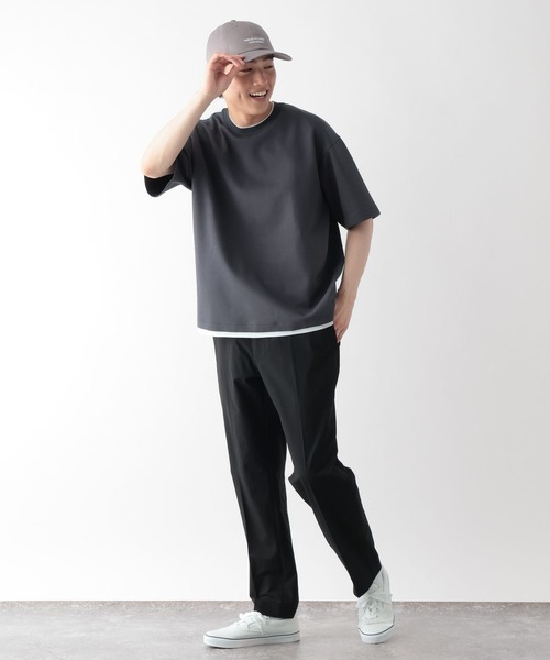 GLOBAL WORK(グローバルワーク)の「ライトクッションCOOLレイヤー/664274(Tシャツ/カットソー・メンズ・チャコールグレー/グレー/ライトベージュ/ネイビー/ブラック/カーキ・X-LARGE/MEDIUM/LARGE/SMALL)」の11枚目の写真