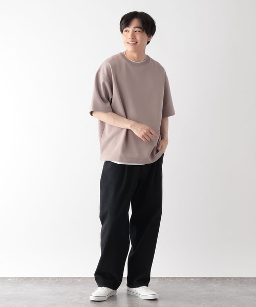 GLOBAL WORK(グローバルワーク)の「ライトクッションCOOLレイヤー/664274(Tシャツ/カットソー・メンズ・チャコールグレー/グレー/ライトベージュ/ネイビー/ブラック/カーキ・X-LARGE/MEDIUM/LARGE/SMALL)」の8枚目の写真