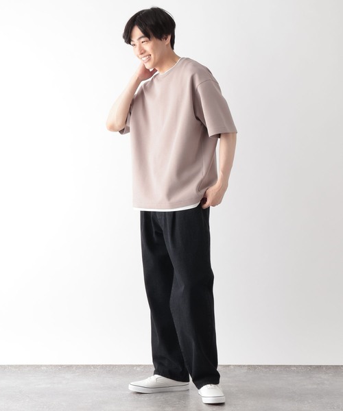 GLOBAL WORK(グローバルワーク)の「ライトクッションCOOLレイヤー/664274(Tシャツ/カットソー・メンズ・チャコールグレー/グレー/ライトベージュ/ネイビー/ブラック/カーキ・X-LARGE/MEDIUM/LARGE/SMALL)」の9枚目の写真