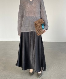 CHUN CHUN NOTES（チュンチュンノーツ）の「26SS/レース切替サテンフレアスカート（スカート）」