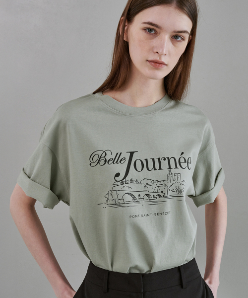 MALOUPE(マロップ)の「5216 レギュラーフィットグラフィックTシャツ(カーキ)(Tシャツ/カットソー・レディース・カーキ・FREE)」の2枚目の写真