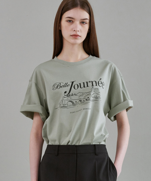 MALOUPE(マロップ)の「5216 レギュラーフィットグラフィックTシャツ(カーキ)(Tシャツ/カットソー・レディース・カーキ・FREE)」の3枚目の写真