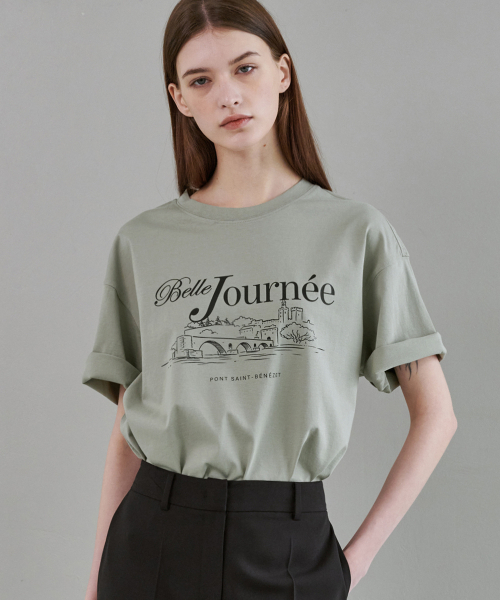 MALOUPE(マロップ)の「5216 レギュラーフィットグラフィックTシャツ(カーキ)(Tシャツ/カットソー・レディース・カーキ・FREE)」の4枚目の写真