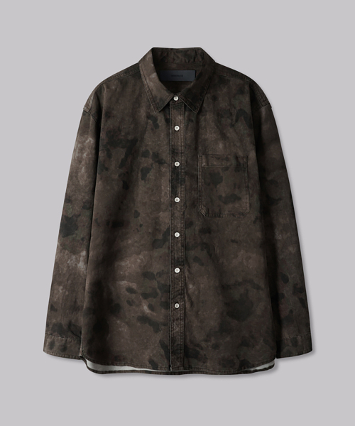 CORNERBLESS(コーナーブレス)の「WASHED BROWN CAMO LONG SLEEVE SHIRTS(シャツ/ブラウス・レディース・その他・MEDIUM/LARGE/X-LARGE)」の1枚目の写真