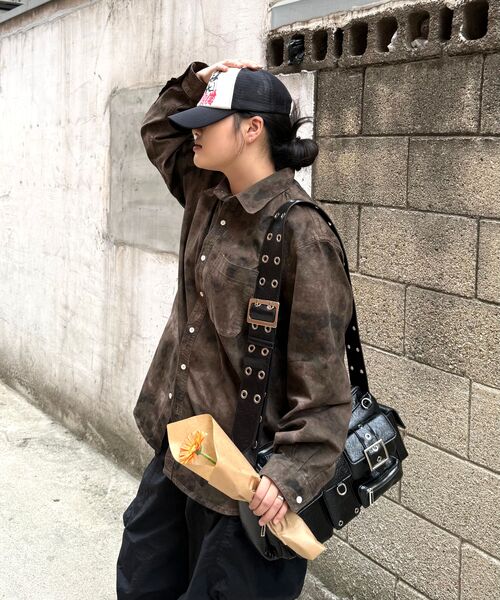 CORNERBLESS(コーナーブレス)の「WASHED BROWN CAMO LONG SLEEVE SHIRTS(シャツ/ブラウス・レディース・その他・MEDIUM/LARGE/X-LARGE)」の4枚目の写真