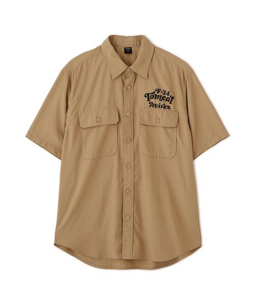 AVIREX(アヴィレックス)の「《WEB&DEPOT限定》S/S TOM CAT SILHOUETTE SHIRT / トムキャット シルエット シャツ / AVIREX / アヴィレックス(シャツ/ブラウス・メンズ・カーキ/ネイビー/オリーブ系・M/L/XL/2XL)」の4枚目の写真